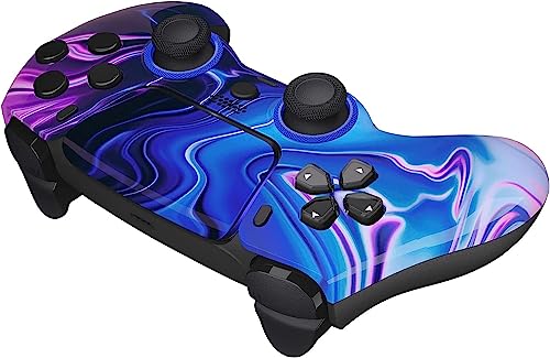 Image of Custom Controllerzz Custom Wireless Controller Compatible with PS5 - Multiple Designs Available (PS5 Blue & Purple Swirl)