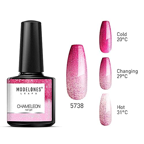 Modelones 8Pcs Gel Base And Top Coat Set With Color Changing Gel Nail Polish #TOP2
