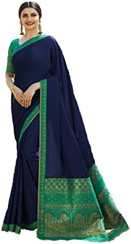 Indian Sari Fashion Designer Ethnic Sparkle Saree SHEESHA Heritage (Blue)