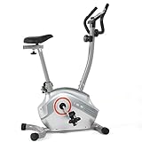 ISE Heimtrainer Fahrrad mit 8-stufigem Magnetwiderstand, Heimtrainer mit LCD-Display, Pulssensoren und Tablet-Halterung, Fahrradtrainer für Zuhause, SY-8404