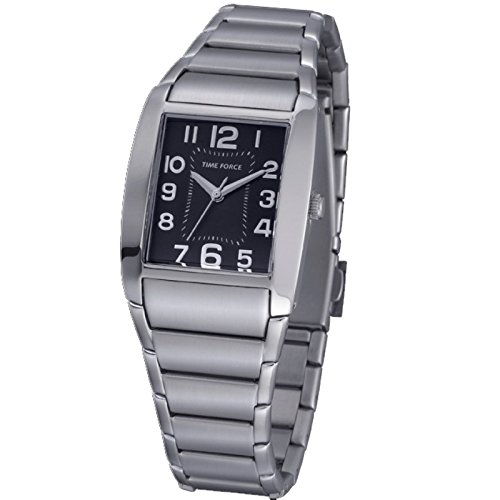 Time Force TF-3323L01M - Reloj de Pulsera, Correa de Acero Inoxidable, Color Platead