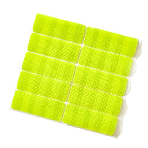 10 pegatinas reflectantes de alta intensidad para cochecitos, motocicletas, a prueba de agua, etiquetas adhesivas de advertencia nocturna