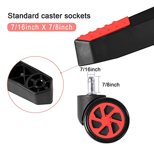 Frassie 28 Inch Nylon Gaming Chair Base Replacement With 5 Casters, Heavy Duty Office Chair Base Part #TOP5