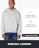 FM London Mens Essentials Hoodie - Slightly Oversized Hoodie, Heavyweight Design, Breathable Cotton Blend Pullover Grey #1