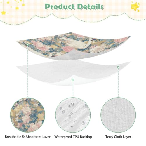 Drap de lit imperméable protège matelas berceau flamant rose
