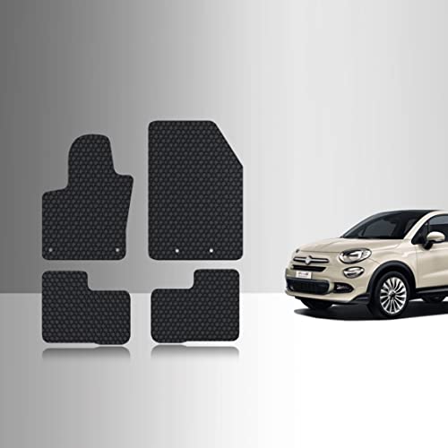 TOUGHPRO Floor Mats Accessories Set (Front Row + 2nd Row) for Fiat 500X All Weather Heavy Duty (Made in USA) Black Rubber 2016 2017 2018 2019 2020 2021 2022 2023 TOUGHPRO Floor Mats Accessories Set (Front Row + 2nd Row) for Fiat 500X All Weather Heavy Duty (Made in USA) Black Rubber 2016 2017 2018 2019 2020 2021 2022 2023
