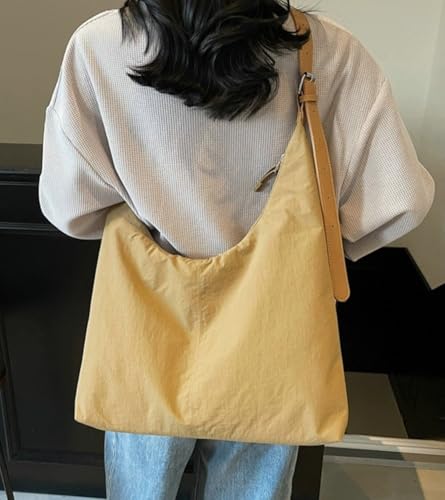 Women Casual Oxford Shoulder Bag Large Crescent Tote Handbag Soft Crossbody Purse Commuting Shopping Dating2