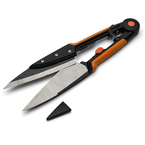 Garden Clippers - Grass Cutter Hand Edging Shears - Straight Yard Scissors for Outdoor Edges, Weeding, or Hedge Shears by Kings County Tools by Kings County Tools - Used condition - CA$50.31