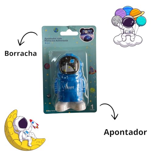 APONTADOR INFANTIL COM BORRACHA ASTRONAUTA AZUL - FOFY