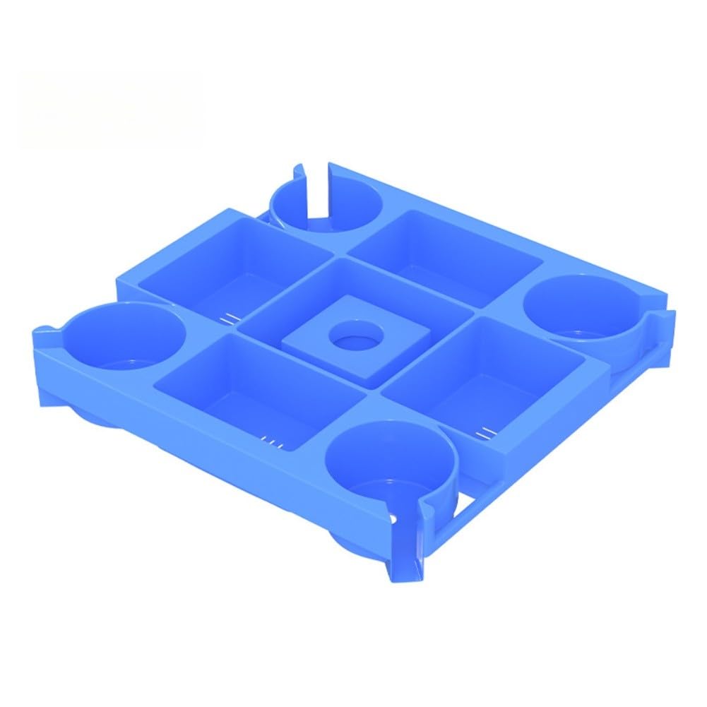 Bandeja para sombrilla de playa de 40,6 cm con 4 portavasos y bolsa de basura, perfecta para uso al aire libre, accesorio portátil para picnic, barbacoas y camping