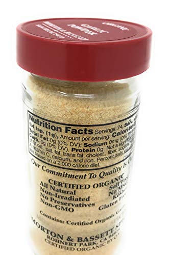 Morton & Bassett Organic Garlic Powder, 2.6 Oz #TOP2