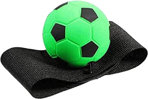 1Pc Green Wrist Return Ball - Adjustable Bounce Back Balls with String, Rubber Elastic Rebound Balls Finger Exercise Toy Activity and Play Wrist Ball