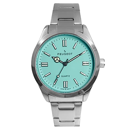 Peugeot Women Sport Watch With Steel Bracelet And Fashionable Blue Color Dial (Turquoise) #TOP16