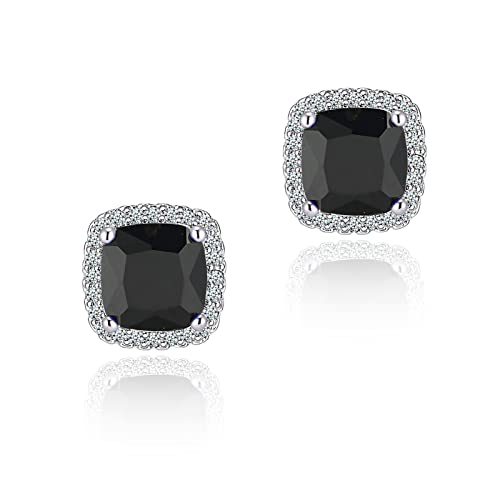 YOMELA Black Square Cubic Zirconia Stud Earrings for Women by YOMELA - Used condition - US$13.63