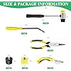 6 Pcs Upholstery Remove & Install Tools Kit Contains Rubber Mallet Hammer with 2PCS Replacement Head, Nail Tack Remover, Staple Tack Lifter and Removal Pliers for Furniture Floor Jewelry