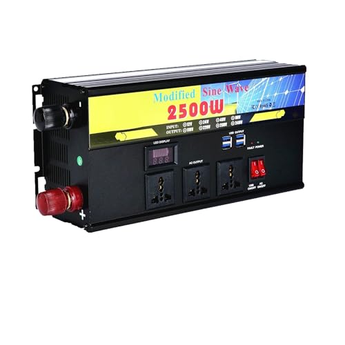 Onduleur à ondes modifiées 2500W transformateur 24V en 110V avec écran LED - 5