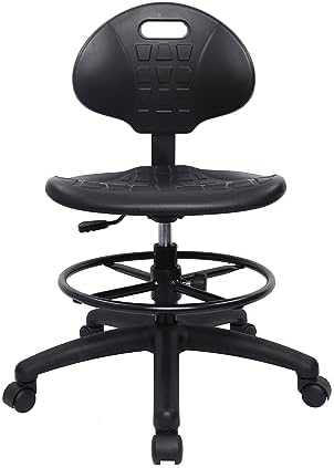 Safco Soft Tough Economy Workbench Chair - Black, Adjustable Height Swivel Task Chair - View #11