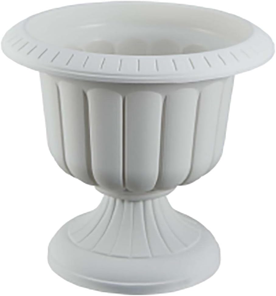 Anderson's Large White Plastic Planter, 20 Inches High, Garden Decor, Wedding Decor