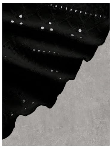 SOLY HUX Women's Plus Size Peplum Tops Cute Sweetheart Neck Tie Front Eyelet Cami Babydoll Top4