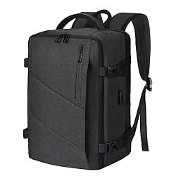Mochila Viaje Cabina Avion 40x20x25 para Ryanair Maleta Cabin Bag Portátil 15.6 Pulgadas Bolsas de Cabina Equipaje de Mano Mochila Impermeable (Gris)