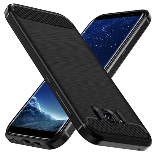 iVoler Cover per Samsung Galaxy S8, [Protezione Antiurto di Grado Militare] Custodia Sottile Morbida in Silicone TPU Anti-Impronte Anti-Graffio Protettiva Case, Nero
