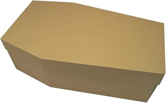Cardboard Animal Coffin Natural - Size L for Small Pets 45 x 24 x 15 cm House Animal Coffin for Burial and Cremation Solid Cardboard Coffin Animal Coffin Extra Stable