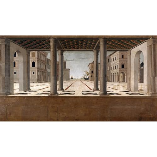 Toile Giorgio veduta architecturale pour salon élégant | Grande décoration murale bureau