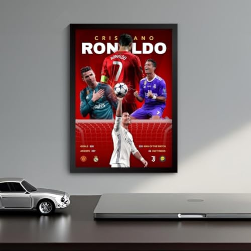 Image of Funk You Store Ronaldo Framed Poster | Cristiano Ronaldo Wall Art | CR7 Edition | Football Legend | Premium Sports Decor for Football Fans | Motivational Wall Poster (F 090)