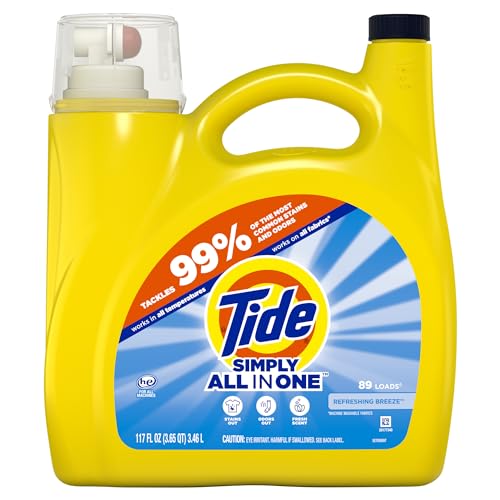 Tide Simply Clean & Fresh Liquid HE Laundry Detergent, Refreshing Breeze, 117 Oz