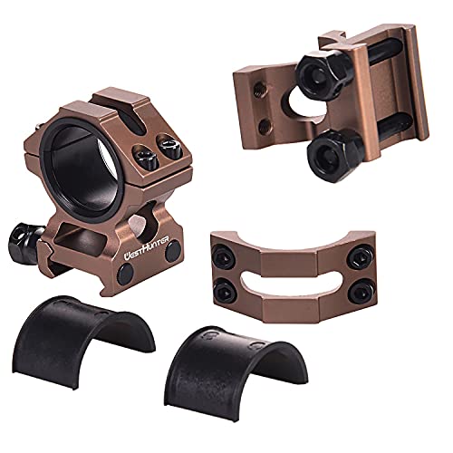 Westhunter Optics Picatinny Scope Rings, 1 Inch 30 Mm Tactical Precision Scope Mount | High Profile, Brown #TOP2