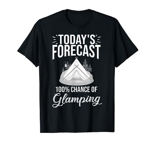Glamping Camping Funny Tent Glamper Hiking Adventure T-Shirt