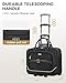 Ytonet Rolling Laptop Bag 18×14×8, Rolling Briefcase for Women with Accordion File Pockets, Anti Theft Underseat Carry On Luggage with wheels Fit 17.3 In Laptop for Travel Work Teacher Business, Black