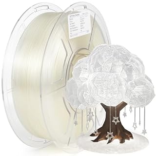 iSANMATE 透明高速 PLA+ フィラメント1.75mm、3Dプリンター用透明フィラメント、PLA 1kg/プール、寸法精度+/-0.02mm, 印刷速度 30-300mm/s (透明な)