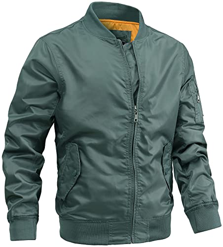Moerdeng Men's Lightweight Bomber Jacket Outdoor Windbreaker Varsity Jacket Softshell Coat #TOP10