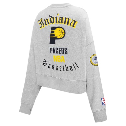 Pro Standard Womens NBA Indiana Pacers Old English Crewneck Sweatshirt Heather Grey S by Pro Standard - Used condition - Image 2