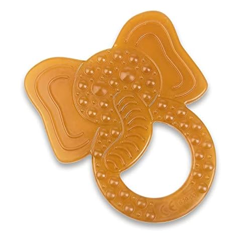 GRÜNSPECHT Bio-Beißring aus Naturkautschuk für zahnende Babys, massiert Zahnfleisch, BPA frei, weich, fördert Feinmotorik, Elefant (639-00) Cover