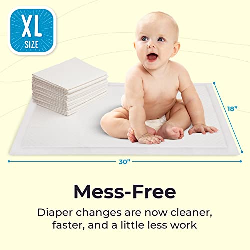 Peekapoo X-Large Disposable Changing Pads For Baby (50 Pack) – Portable Changing Pad Liners For Mess Free Travel, Ultra Absorbent, Waterproof And Super Soft #TOP1