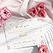 Pink and Gold Baby Shower Thank You Cards with Envelopes - Blank Notes with Prefilled Message for Girls - Personalize Cute Princess Twinkle Star Notecards - 4x6 Stationery Set, 15 Pack