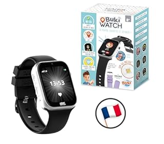 Montre Connectée Enfant avec Carte SIM Incluse – Appels, GPS, SOS, Vidéo, Étanche – Contrôle Parental Via Appli – 2 Bracelets – Dès 8 Ans – Prête à l’Emploi - BUKI Watch - FIB01 - France Uniquement