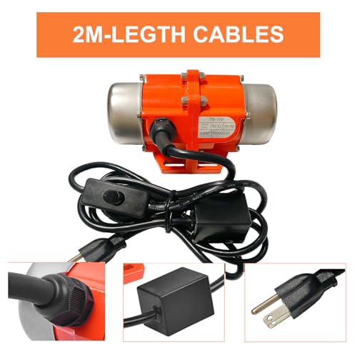 Vibration Motor 30W Concrete Vibrator AC Single Phase 110V 30W-100W 3600Rpm Industrial Vibrating Tool For Sand Shaker Table With US Power Plug