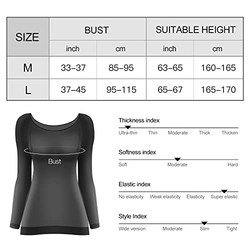 C4N Womens Mesh Sheer Top For Long Sleeve See Through Crop Top Shirt Blouse Black, M #TOP3