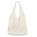 MUNSKT Sac Fourre Tout en Maille Au Crochet - Sac de Plage Femme Ete pour Vacances - Bohème Esthétique à Main et à Provisions