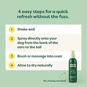 Earth Rated Dog Deodorizing Spray, Conditioning & Odor-Eliminating Dog & Puppy Perfume, For All Coat Types, Refreshing White Tea & Basil Scent, 8 oz. Earth Rated Dog Deodorizing Spray, Conditioning & Odor-Eliminating Dog & Puppy Perfume, For All Coat Types, Refreshing White Tea & Basil Scent, 8 oz.