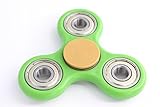 WeFidget's Original Gold Button Standard EDC Fidget Spinner, Relieve your Stress, Anxiety, ADHD (Green)