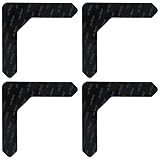 Rug Tape, Non Slip Carpet Tape, Double-Sided Adhesive Rug Stickers for Wood Floor, Reusable Carpet Corner Gripper Pad for Hardwood Floors, Flattens Edges (12.3 * 12.3cm, 4 pcs)