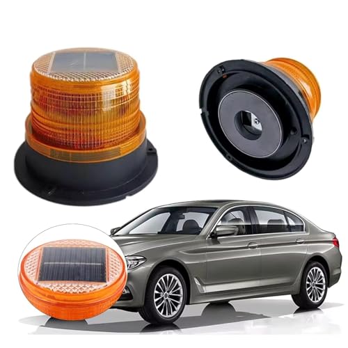 Lámpara solar de advertencia azul con sensor luz exterior ABS 6