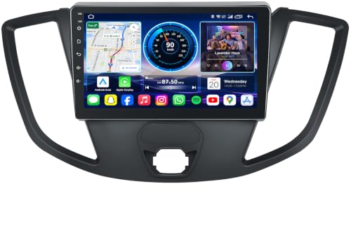 Car Radio Stereo Upgrade for Ford Transit 150 250 350 2015-2019, 9 Inch IPS 1280x800, Wireless CarPlay Android Auto, GPS Navigation WiFi 6 FM RDS SWC DSP, AHD 1080P Backup Camera, 4 Core 2GB+64GB by Fortdows - Used condition - US$139.93