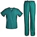 Produktbild Pandamed Scrubs Medical Uniform Frauen und Man Scrubs Set Top und Hose Workwear Unisex V-Neck Top jy1601, Grün, JY1601-HUNTER-XS
