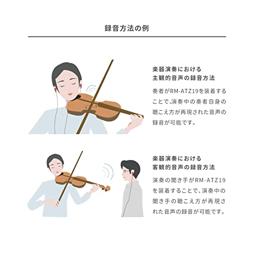 ラディウス radius RM-ATZ19 イヤホン型バイノーラル録音マイク: バイノーラルマイク イヤホン バイノーラル録音 asmr ストリーミング ライブ配信 ウィンドスクリーン付属 録音 RM-ATZ19R