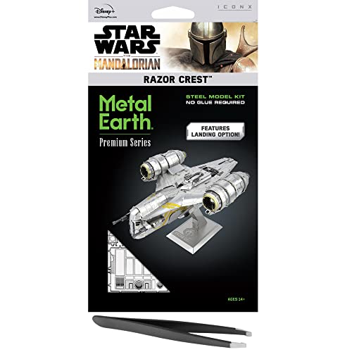 Star Wars Mandalorian Razor Crest Metal Earth maquette 3D avec pince